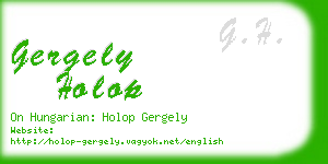 gergely holop business card